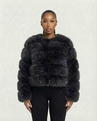 Chaqueta de piel sintética tipo burbuja BEATRICE