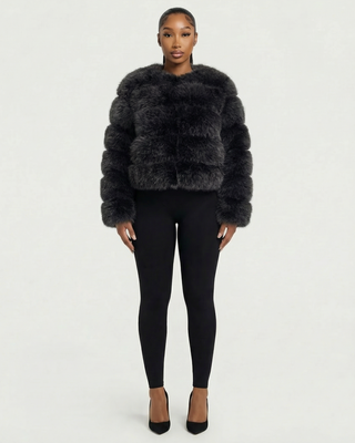 Chaqueta de piel sintética tipo burbuja BEATRICE