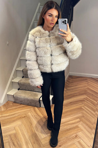 BEATRICE Faux Fur Bubble Jacket