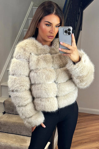 BEATRICE Faux Fur Bubble Jacket