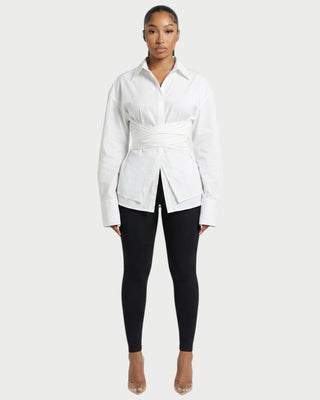 Top de manga larga de malla LANYA