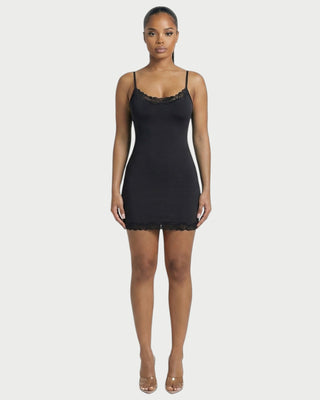 MEVAYA Lace-Trim Cami Bodycon Mini Dress