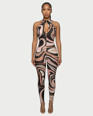 DEXIE Mono con estampado de remolinos abstractos