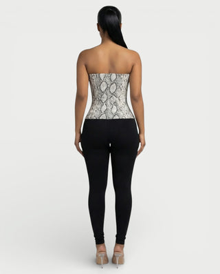 Top corsé con cordones y estampado de serpiente de ANDRA