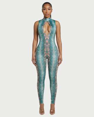 Mono con aberturas de piel de serpiente KENZIE