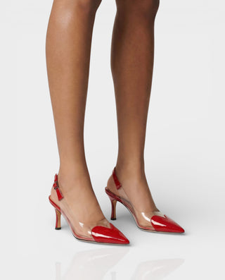 IRENE Clear Heart Detail Heels