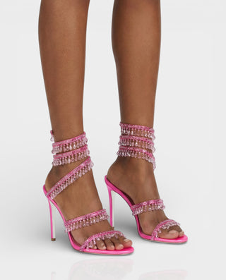 Tacones altos con borlas de diamantes de imitación ALYRA