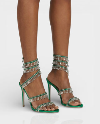 Tacones altos con borlas de diamantes de imitación ALYRA