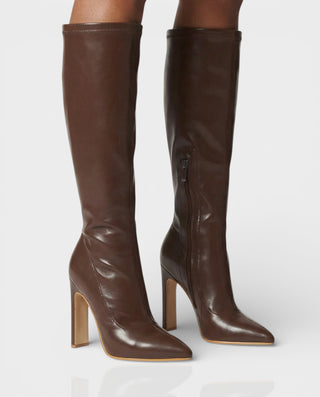 CHARLIE Faux Leather Knee-High Boots