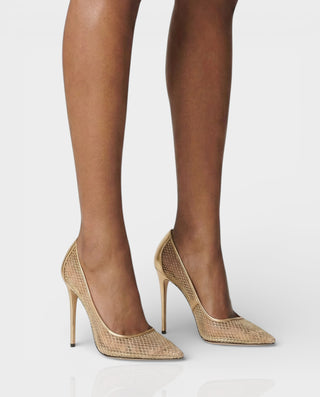 Tacones de aguja de red de malla HIYARA