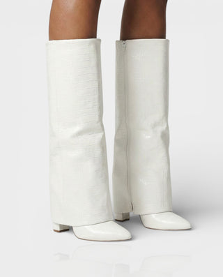 Botas rectas de piel de cocodrilo sintética MAISY