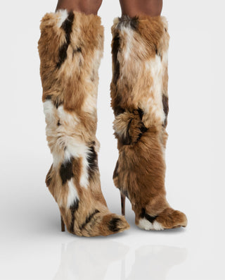ALBA Multicoloured Faux Fur Boots