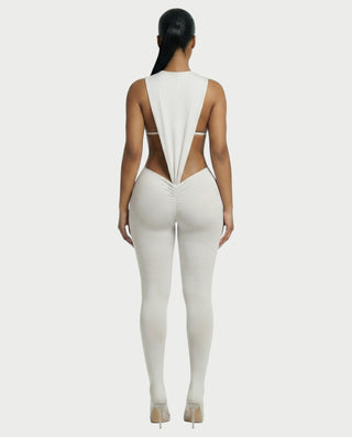 PIOLA Conjunto de body con aberturas y leggings fruncidos