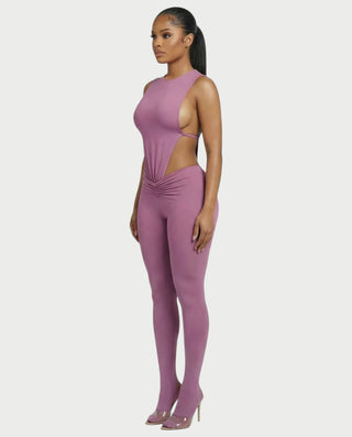 PIOLA Conjunto de body con aberturas y leggings fruncidos