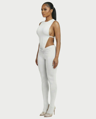 PIOLA Conjunto de body con aberturas y leggings fruncidos