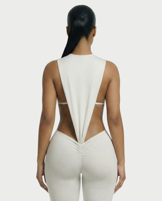 PIOLA Conjunto de body con aberturas y leggings fruncidos