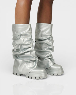 Botas de media caña con plataforma holgada CRISTINA
