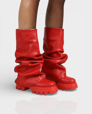 Botas de media caña con plataforma holgada CRISTINA