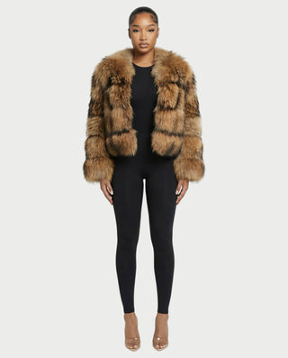 Chaqueta de piel de mapache auténtica VIXA