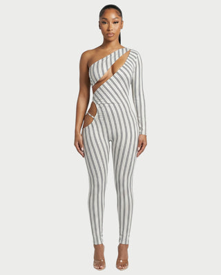 Mono asimétrico con rayas y aberturas AMBER