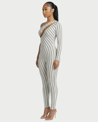 Mono asimétrico con rayas y aberturas AMBER