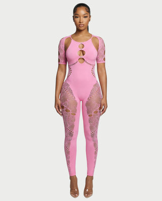 Mono con recortes de diamantes de imitación ELISE