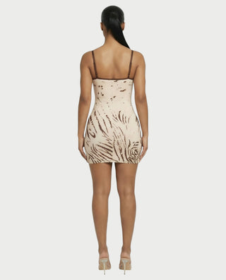 EMILIA Zebra Print Bodycon Mini Dress Celestia EMILIA Zebra Print Bodycon Mini Dress Celestia