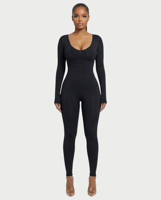 Mono de manga larga con escote pronunciado HINNA