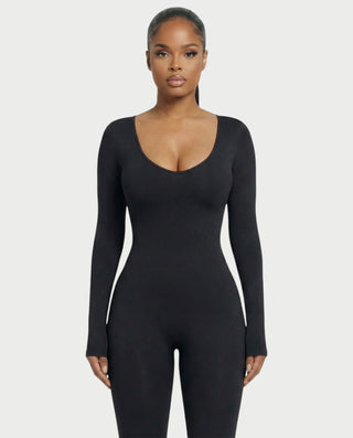 Mono de manga larga con escote pronunciado HINNA