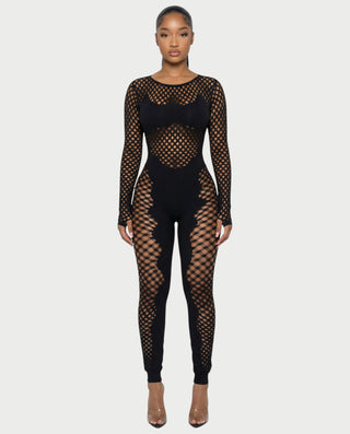 TAVORA Mesh Detail Jumpsuit