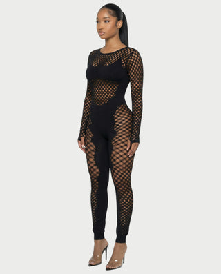 TAVORA Mesh Detail Jumpsuit