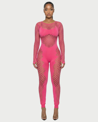 TAVORA Mesh Detail Jumpsuit