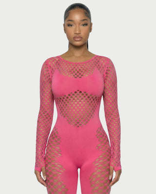 TAVORA Mesh Detail Jumpsuit