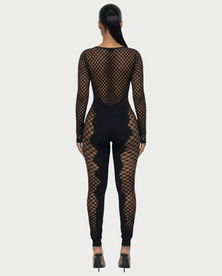 TAVORA Mesh Detail Jumpsuit