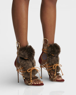 Tacones de aguja con cordones de piel sintética KELLA