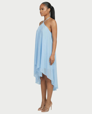 Vestido mini halter fluido ZIANE