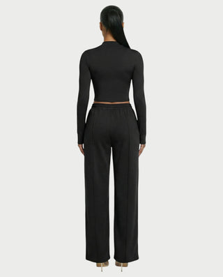 Wide-Leg Drawstring Sweatpants