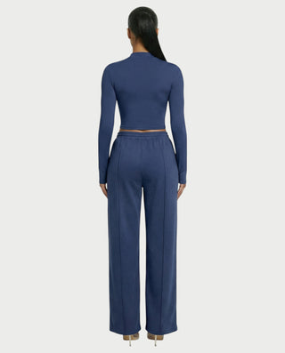 Wide-Leg Drawstring Sweatpants