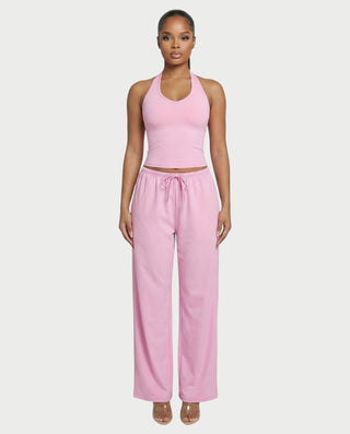 Chaleco corto con hebilla frontal de piel sintética QUELLA