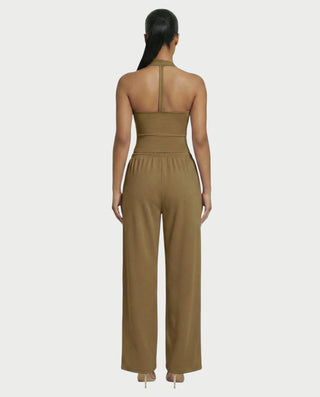 Chaleco corto con hebilla frontal de piel sintética QUELLA