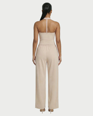 Chaleco corto con hebilla frontal de piel sintética QUELLA