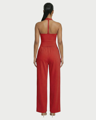 Chaleco corto con hebilla frontal de piel sintética QUELLA