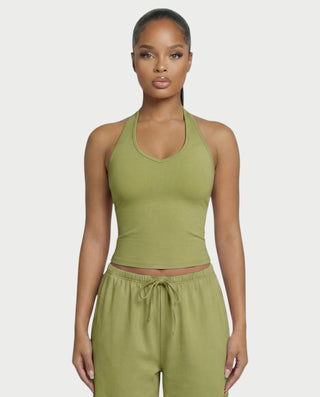 Chaleco corto con hebilla frontal de piel sintética QUELLA