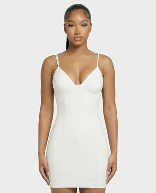 Seamed Bodycon Mini Dress