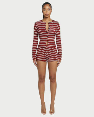 WAVERLY Stripe Waffle-Knit Set