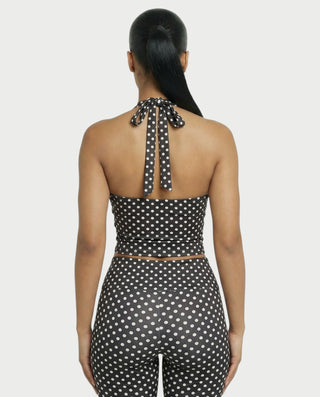 ZEYA Polka Dot Halter Top & Capri Legging Set