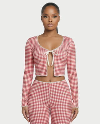 Chaleco corto con hebilla frontal de piel sintética QUELLA