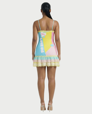 ZUZU Y2K Ruffle Hem Lace Mini Dress