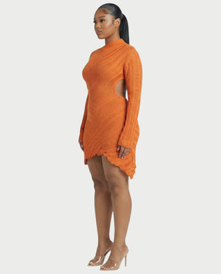 AROSA Asymmetric Knit Mini Dress