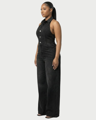 Chaleco corto con hebilla frontal de piel sintética QUELLA